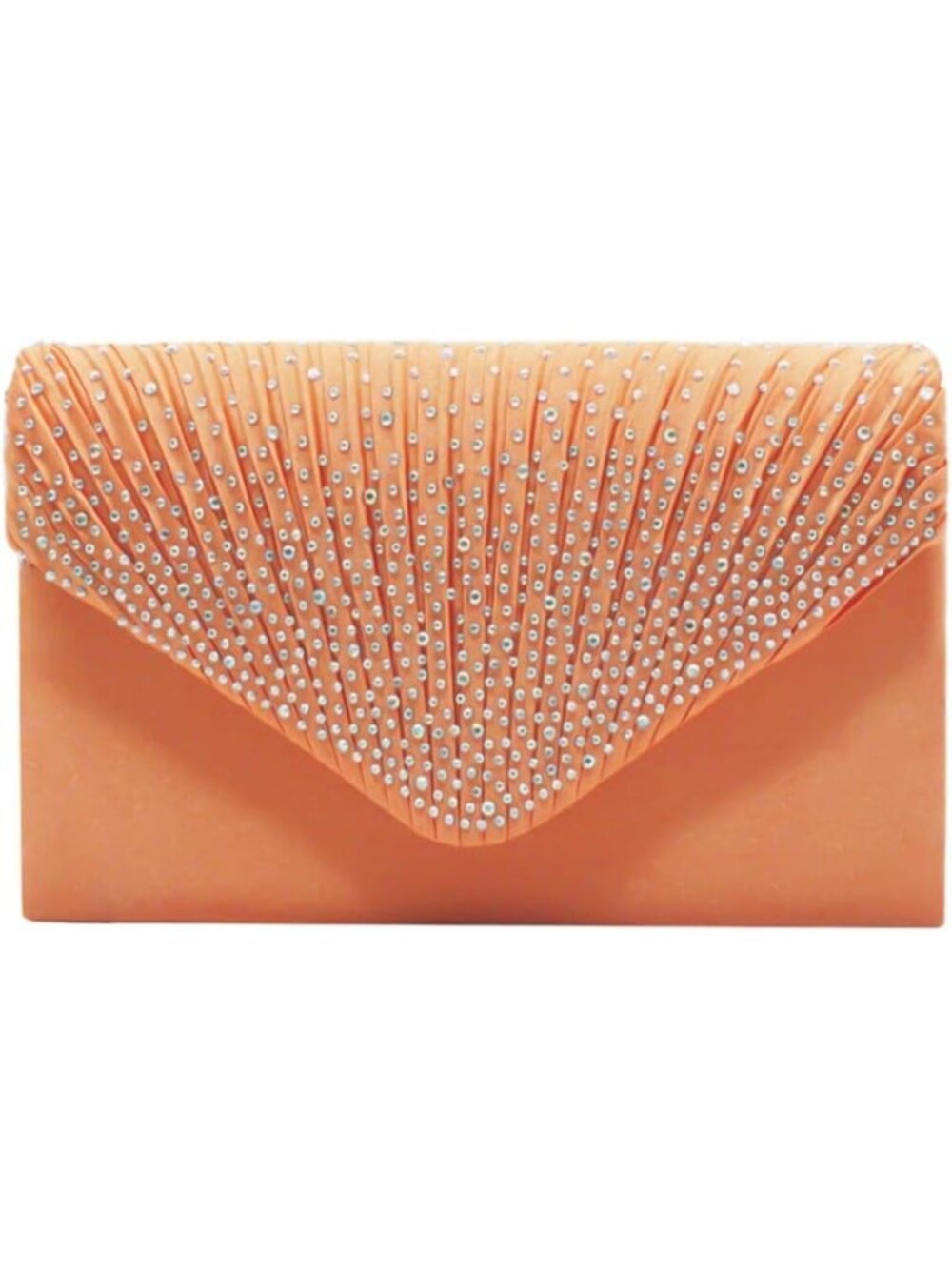 〽️ Women's Orange Bridal Wedding Purse Formal Clutch Bag Evening Handbag